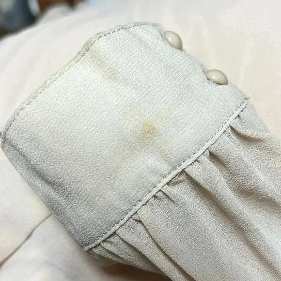 Flying Tomato Cream Crochet Long Chiffon Sleeves Two Piece Dress Size L - Picture 6 of 9